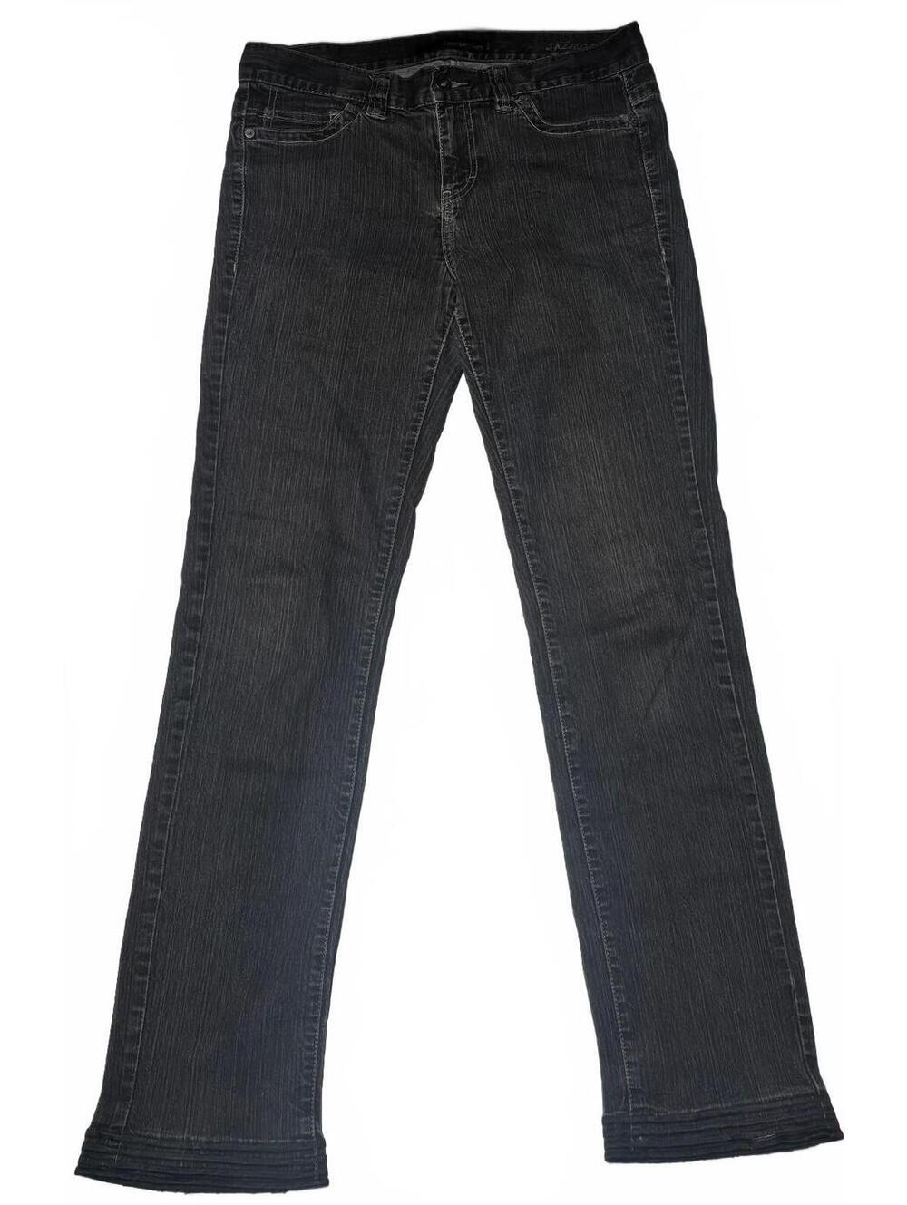 Calvin Klein Women's Washed Black Bootcut Jeans Multi Stitch Hem 33" x 32